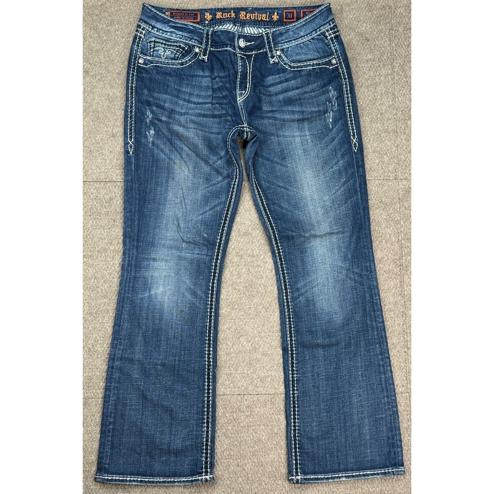 Rock Revival Blake‎ Women's Bootcut Embroidered Jeans Size 31